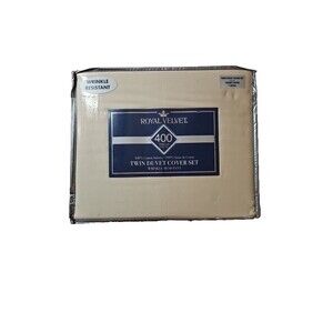 Royal Velvet 400 Thread Count Bed Bath And Beyond Ivory Twin Duvet W/ 1 Sham